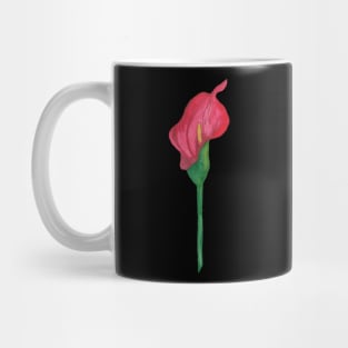 Beautiful Calla flower with a thin green stem Mug